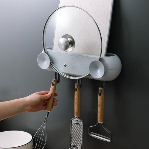 Punch-free Kitchen Storage Rack Pot Cover Cutting Board Kitchen Utensils Organizer Strong Bearing Capacity