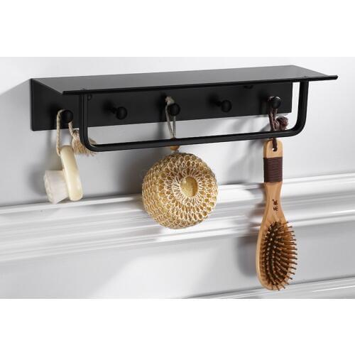 Bathroom Shelf Aluminum Shower Shelf Black Wall mounted Bathroom Shelves Storage Rack Bathroom Accessory