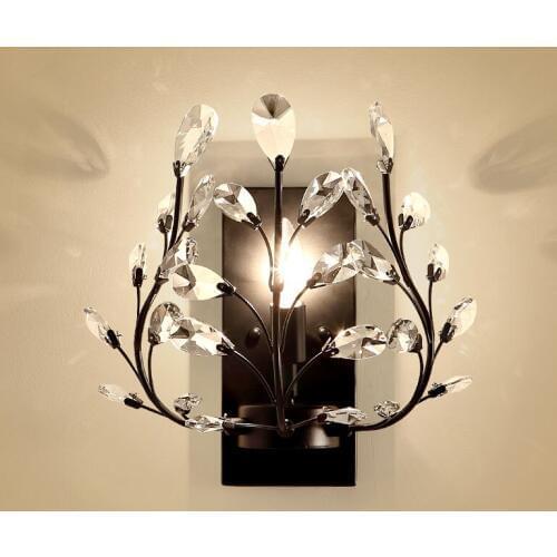 Bedroom bedside wall lamp TV background wall lamps Nordic American crystal candle led Creative simple personality lighting led