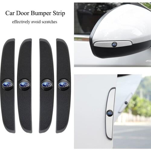 4Pcs Rubber Anti-Collision Strip Car Door Anti-Scratch Protector Stickers For Subaru Legacy WRX XV STI BRZ Forester Impreza