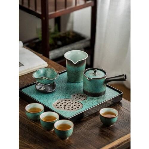 Luxury Tea Set Suit Teapot Mate Portable Porcelain Chinese Kung Fu Tea Set Office Household Tazas De Te Household Products DG50T