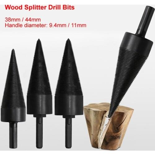 Removable Firewood Log Splitter Drill Bit Wood Splitter Drill Bits Split Drilling Tools Drill Bit Wood Chopping Bit with Handle