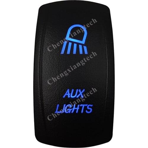 Aux Lights Car Boat Blue Led Lasor 5 Pin Rocker Toggle Switch On Off 12v 24v Marine Grade for Carling Arb Narva 4x4