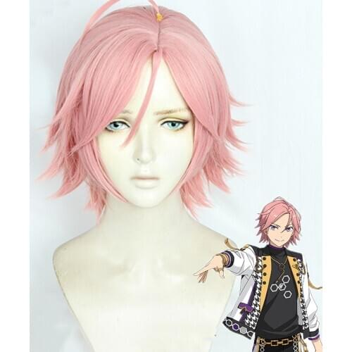 High Quality Ensemble Stars Oukawa Kohaku Pink Short Heat Resistant Synthetic Wig Pelucas Anime Costume Cosplay Wigs