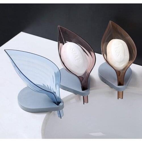 Leaf Shape Soap Box Bathroom soap holder Dish Storage Plate Tray Bathroom Soap Holder Case Bathroom Supplies bathroom gadgets