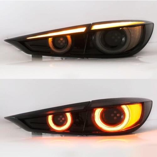 2PCS Rear Light For Mazda 3 Axela 2014 2015 2016 2017 2018 LED Taillights Running Light Brake Light Sequential Turn Signal