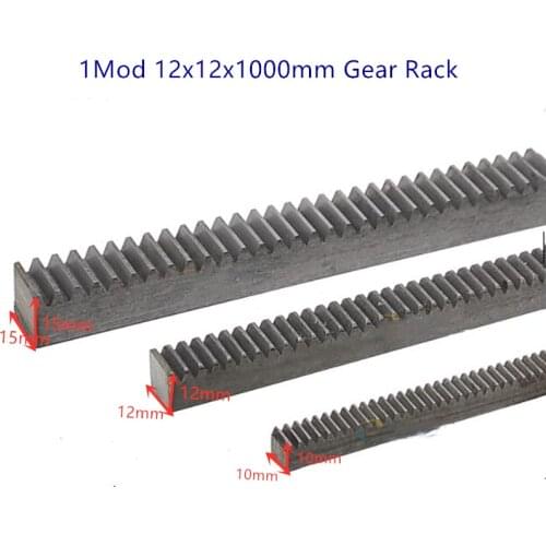 1Mod 12x12x1000mm spur Gear rack 1M Gear rack Precision cnc rack (straight teeth) Toothed rack