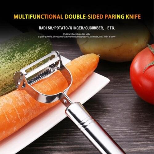 1 Pcs Stainless Steel Julienne Peeler Double Planing Potato Grater Kitchen Accessories Vegetables Peelers 2 in1 Vegetable Cutter