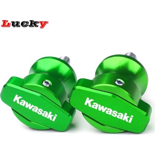 10MM For KAWASAKI Z750 Z750R Z750S Z250 NINJA 250 300 ER6N ER6F VULCAN/S 650 CNC Swingarm Spools Stand Screws Slider With logo
