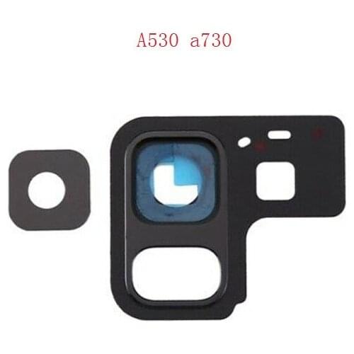 10PCS/Lot Rear Back Camera Lens Cover Frame+Sticker Adhesive For Samsung Galaxy A8 (2018) A530 / A8 Plus (2018) A730