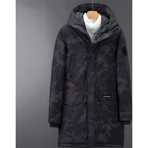 2020 Winter -20 Degrees Mens Cotton Padded Jacket Hooded New Thick Warm Long Camouflage Casual Coat L-6XL