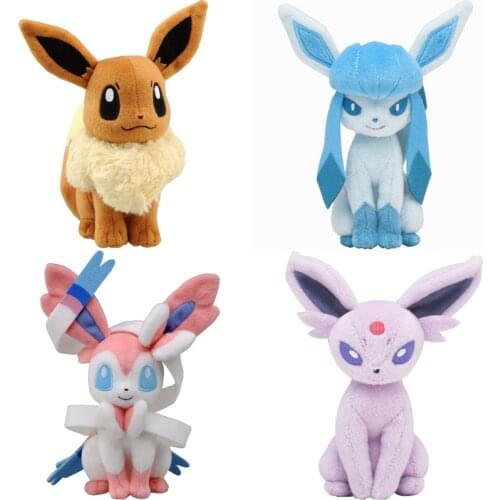 30cm 9 style TAKARA TOMY Pokemon plush Eeveelution plush Eevee Sylveon Flareon Jolteon Umbreon Vaporeon toys for children