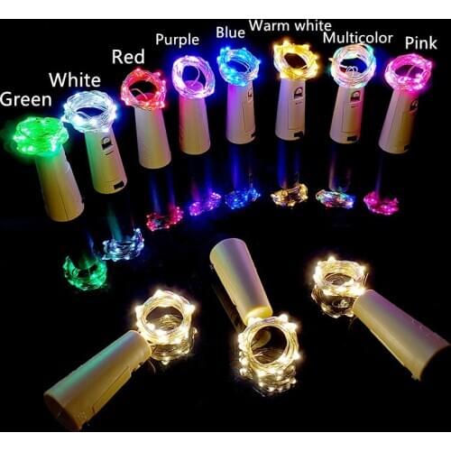 5pcs fairy String Led Wine Bottle with Cork Bottle Lights Battery Cork for Party Wedding Christmas Halloween Decor Warm White