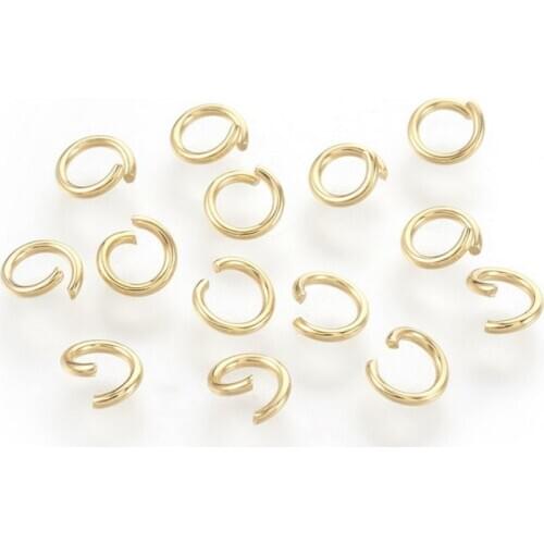 500pcs Stainless Steel Open Jump Rings Golden 4mm 5mm Split Rings for Handmade Jewelry Making