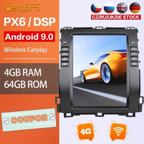 Car Stereo For Lexus GX470 Land Cruiser Prado 120 2002-2008 Multimedia Headunit Radio GPS Navigation DVD Player PX6 Carplay WIFI