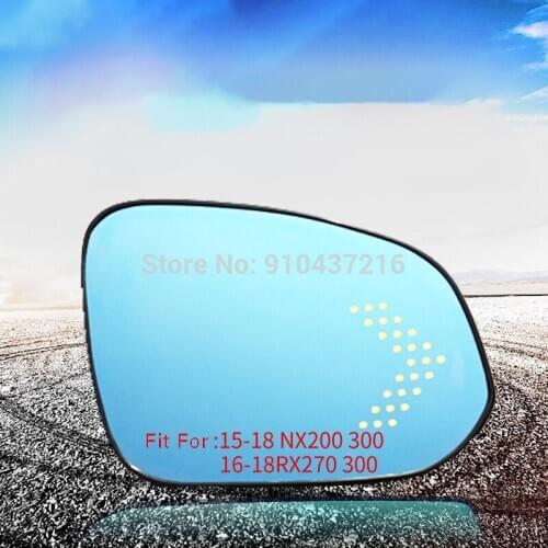 Car Rearview Mirror Glare Proof Blue Glasses Led Lamp Heated turn singleLarge view For Lexus NX200 300 RX 2015-2018