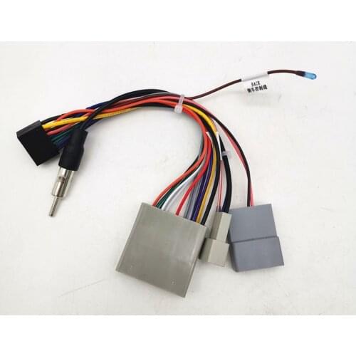 Car Multimedia Android Player 16Pin Wiring Harness Connector With Radio Antenna Adapter For Honda Civic CRV 2006~2009 Power Wire