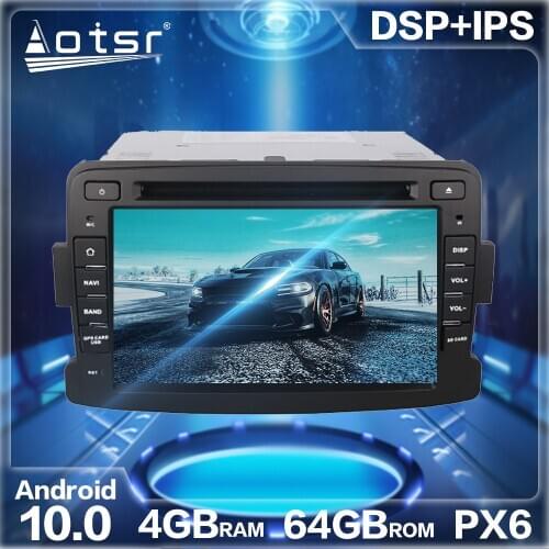 Aotsr PX6 Android 10.0 4+64G Car Radio GPS Navigation DSP For Renault Duster 2012 - 2016 Car HD Stereo Video Multimedia Player