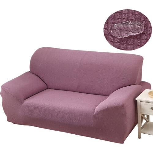 Sofa Cover Universal Waterproof Couch Covers Solid Color Elastic Slipcover Non-slip Full Wrap Sofa Seat Covering 1/2/3/4 Seater