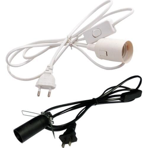 E27 E14 Lamp Bases With 1.8M Power Cord Independent Push Button Switch EU Plug E27 E14 Screw Interface Lamp Holder