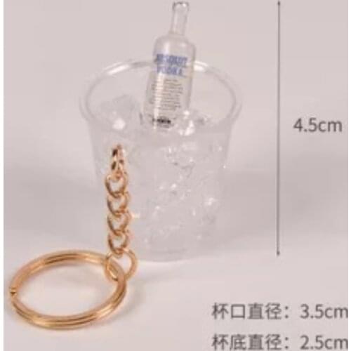Simulation vodka XO and other wine key chain car key chain