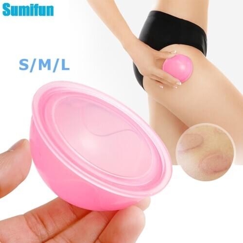 S/M/L Pink Soft Silicone Chinese Vacuum Cans Absorber Anti Cellulite Ventosa Suction Cup Therapy Back Body Silicone Massage Cup