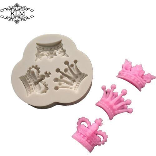 Small Size Queen Crowns Shape Fondant Cake Decoration Silicone Mold Chocolate Candy Sugarcraft Tool