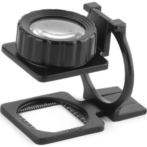 Metal Foldable Magnifier 20X Linen Tester Loupe Cloth Thread Counter Magnifying Glass