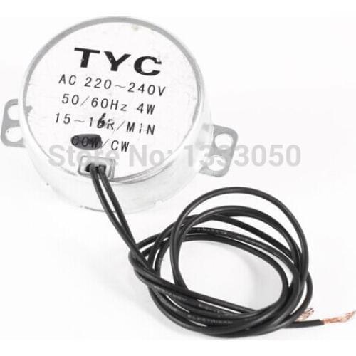 Metal Synchronous Motor 2-Wired 15/16 r/min Speed AC 220V-240V 50/60Hz 4W