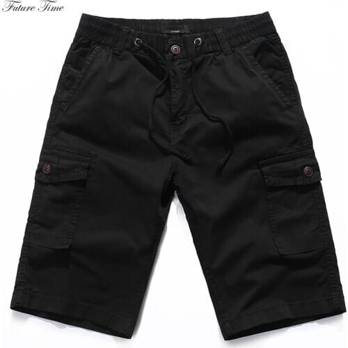 Men Shorts Fashion Casual Short Pants Military Army Green Solid Color Cargo Pants Plus Size Cootton Summer Brand Clothing C1831