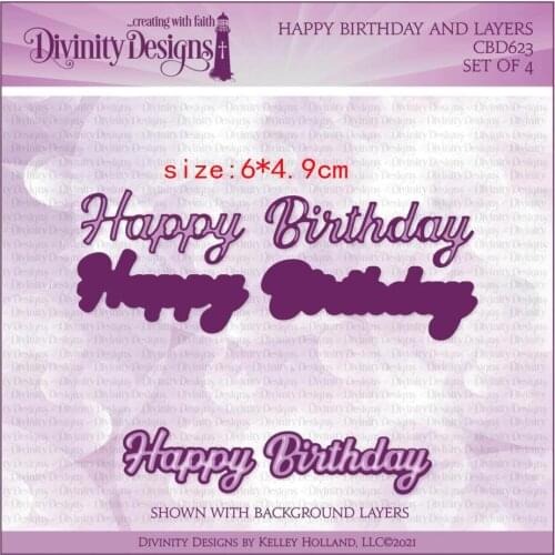 Sirius 2021 Happy birthday festival Metal Cutting Dies Kits for DIY Craft Making Greeting Card Album Scrapbooking cutting die