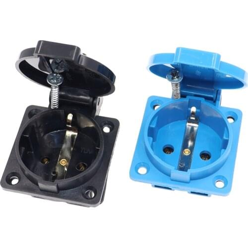 Germany Waterproof Industrial Socket AC Power Socket German Industrial Plug Electrical Socket with Waterproof Cover