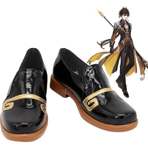 Game Genshin Impact Zhong li Cosplay Shoes Boots For Halloween Fancy Stage Performance Props