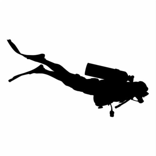 Brave Diving Adventure Decal Car And Motorcycle Personality Stickers Fashion Decals Black/Silver CL477