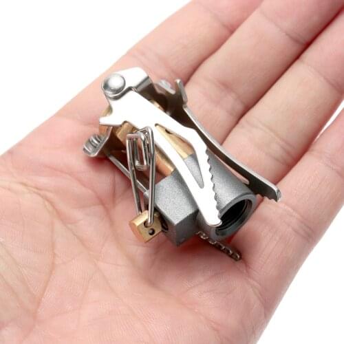 Portable Folding Mini Camping Stove Outdoor Gas Stove Survival Furnace Stove 45g 3000W Pocket Picnic Cooking Gas Burner