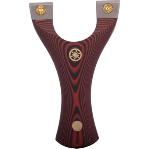 High Precision Outdoor Competition Stainless Steel Slingshot Shooting Hunting Powerful Solid Wood Flat Leather Slingshot