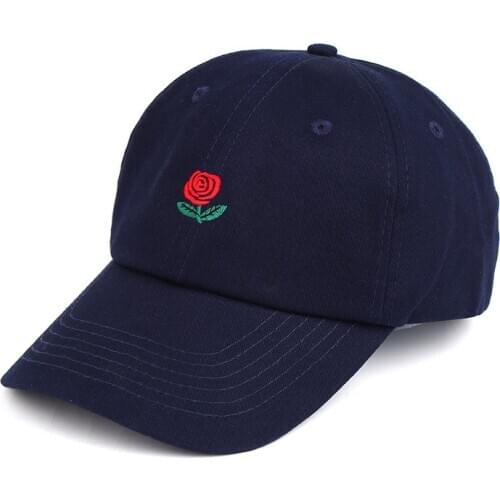 New Rose Dad Hat Womens And Mens Adjustable Embroidery Flower Baseball Cap On Summer Sun Hats Solid Color Outdoor Caps TG0054
