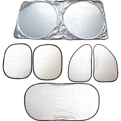 TAKPART 6 pcs/set Car Window Sun Shade Foldable Windshield Full Shield Visor Block Cover Car-Sstyling Car Window Sunshade