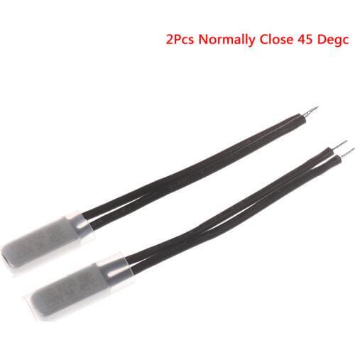 2Pcs/lot Thermal Switch 45C Normally Closed 250V 5A Temperature Control Switches Closed Thermostat Thermal Protector