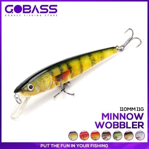GOBASS 11cm 11g Crank Wobblers Trolling For Pike Jerkbait All For Fishing Bait Pesca Fishing Accessories Minnow Lures Artificial
