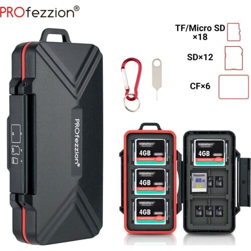 36 Slots SD/ Micro SD/ TF/ CF Card Case Soft Interior Holder Thicken Professional Sealing Ring Memory Card Storage Box microsd