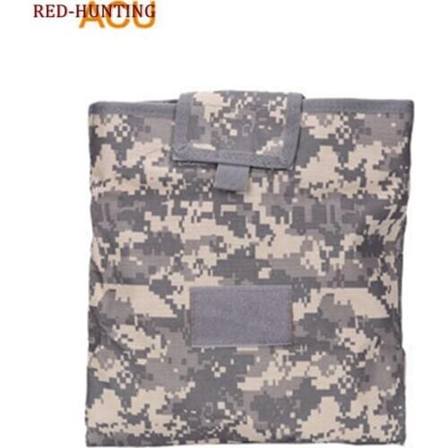 5 colors Military Airsoft Tactical Folding Bag Recovery Dump Pouch Outdoor Hunting Paintball Nylon Pouch With Molle Belt Loop