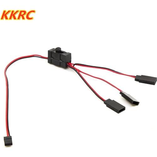 Y line with switch Oil Car Tram Channel extension Line Light Line For TRX4 Crawler RC JR to JST