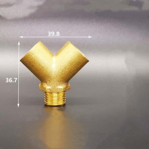1/4" BSP Female Male Thread Y-shape Brass Pipe Fitting Coupling Adapter Connector