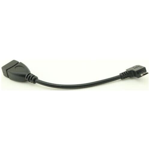 1pcs Left Angle OTG Micro USB B Male to USB 2.0 A Female Data Charge Adapter Cable 13cm