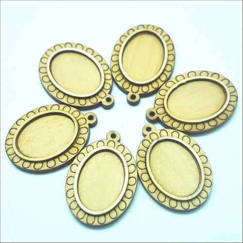 10pcs nature wooden cabochons wooden beads wooden pendants for diy jewelry making accessories oval shape 18x25mm wooden cabs