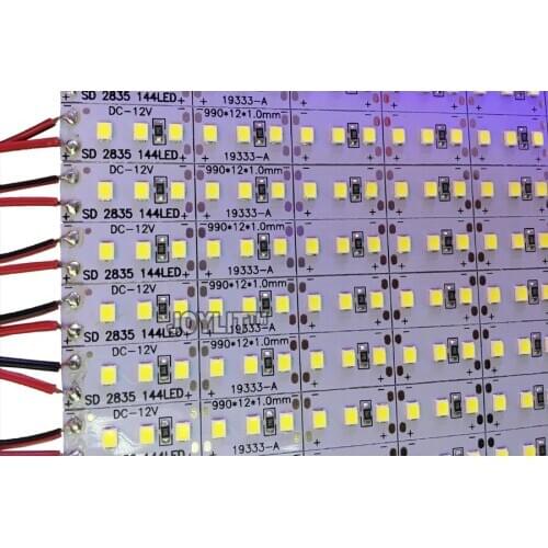 100pcs/lot Super Brightness warm white/ white 6500k DC12V 1.5A 144leds SMD 2835 LED Hard LED Strip Bar Light for Cabinet