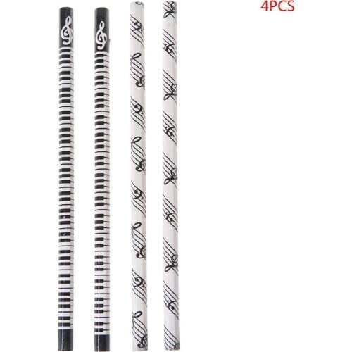 4pcs Musical Note Pencil HB Standard Pencil Music Stationery Piano Notes School Student Gift J78A