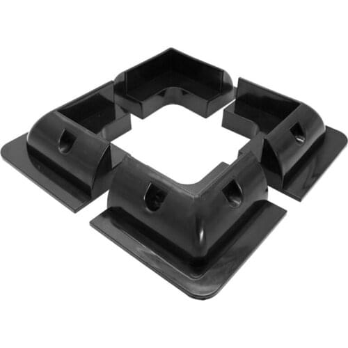 4Pcs ABS Edges Solar Panel Mounting Brackets Black White Corner Set Kit For Yacht/Solar Panel