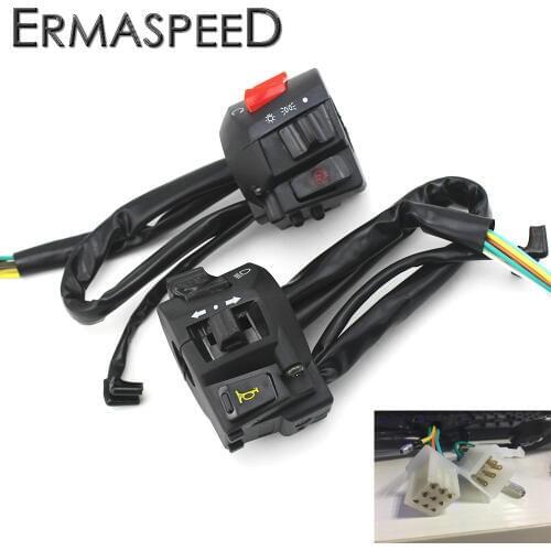 7/8" 22mm Motorcycle Switches Handlebar Aluminum Universal Switch Controller for Moto Street Bike Scooter Motorbike Accessories